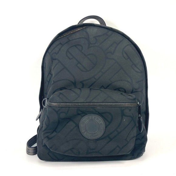 BURBERRY TB logo Backpack Backpack Canvas/Leather Black - Picture 1 of 14